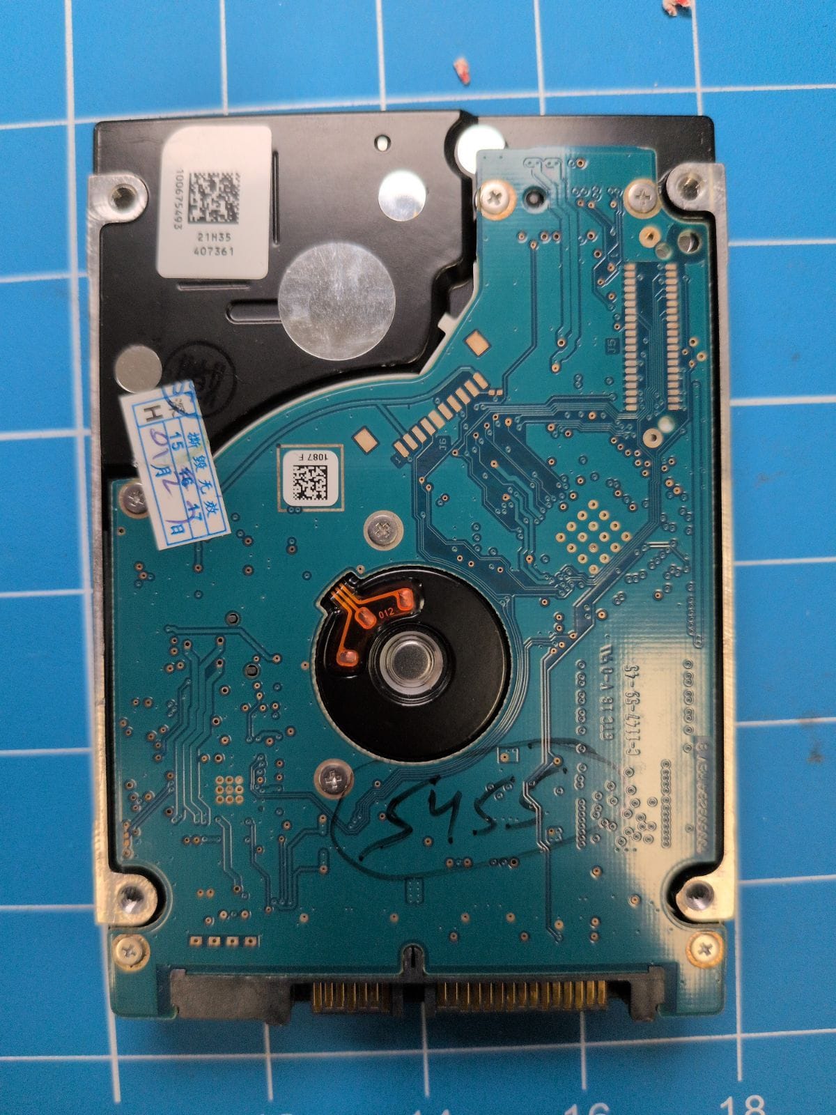 SG226 drive label (back)