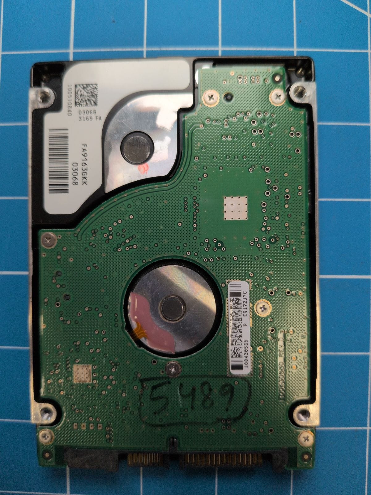 SG260 drive label (back)