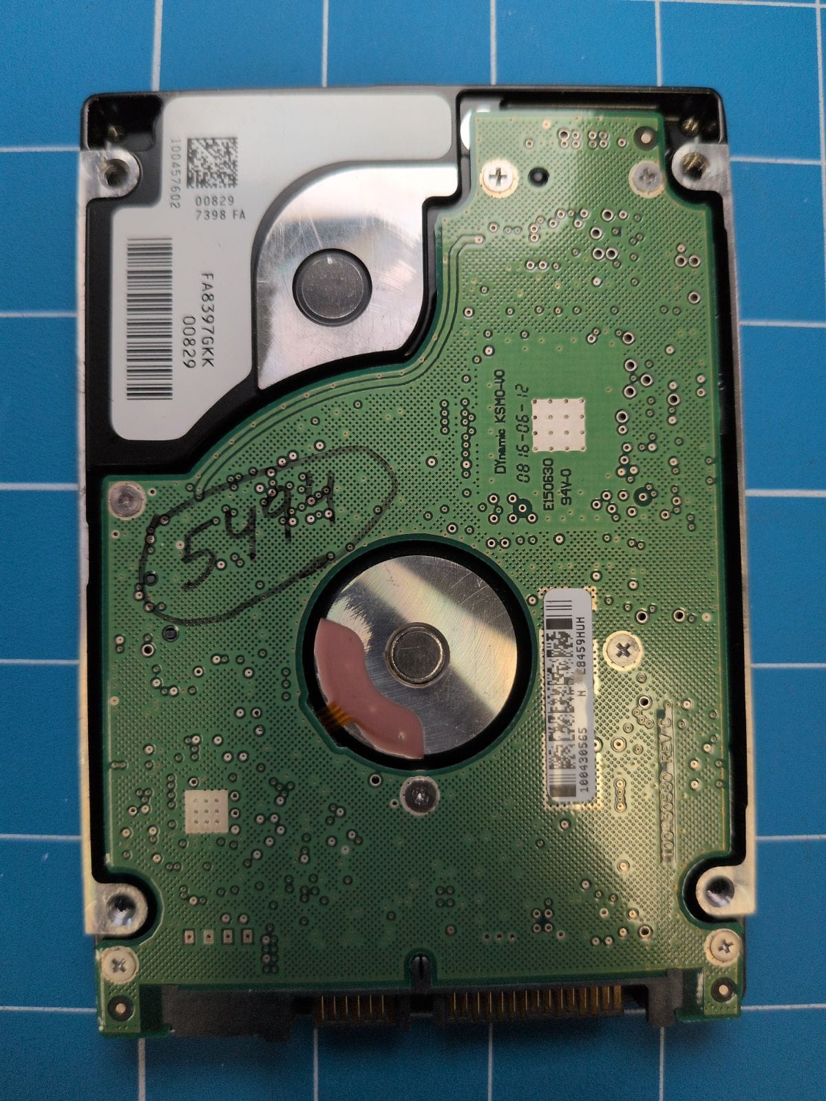 SG265 drive label (back)