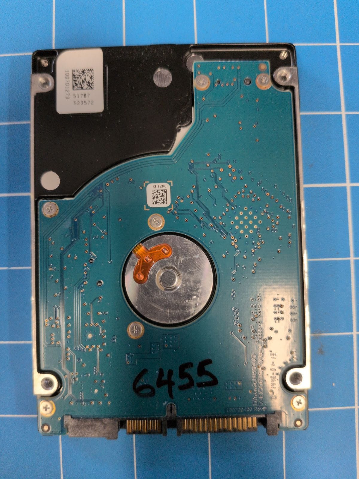 SG310 drive label (back)