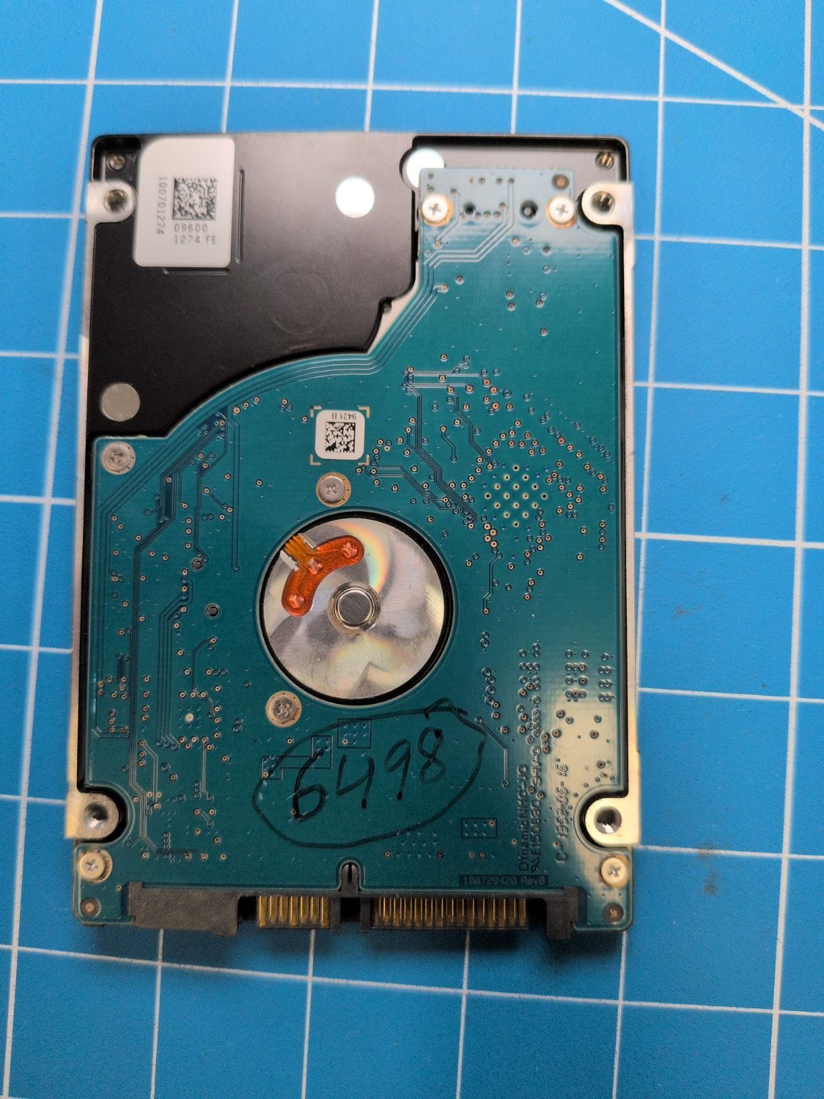 SG353 drive label (back)