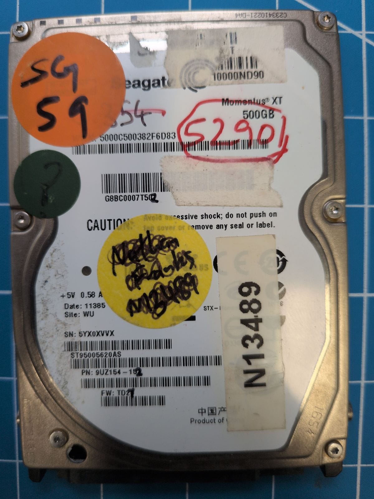 SG59 drive label (back)