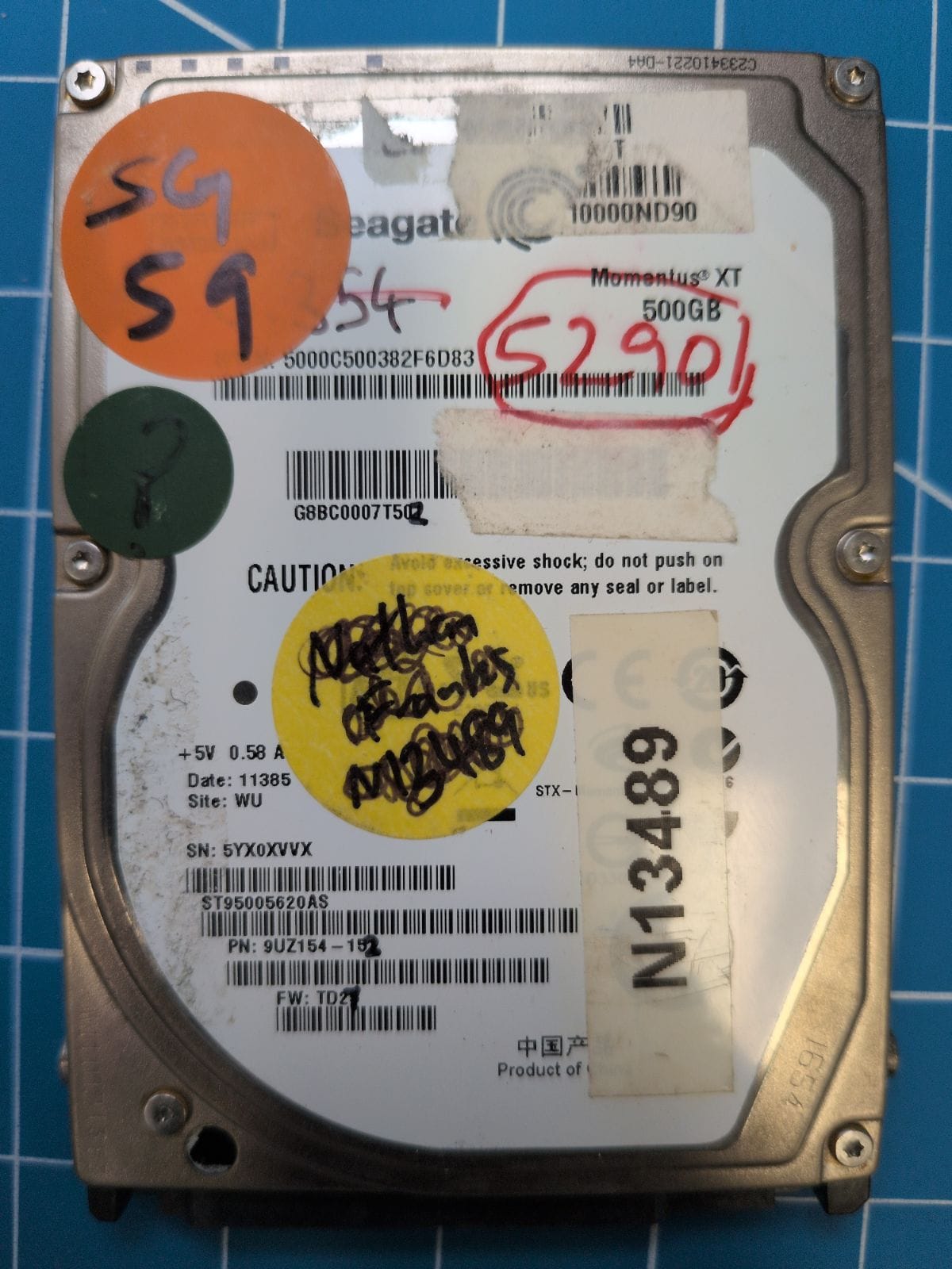 SG59 drive label (front)