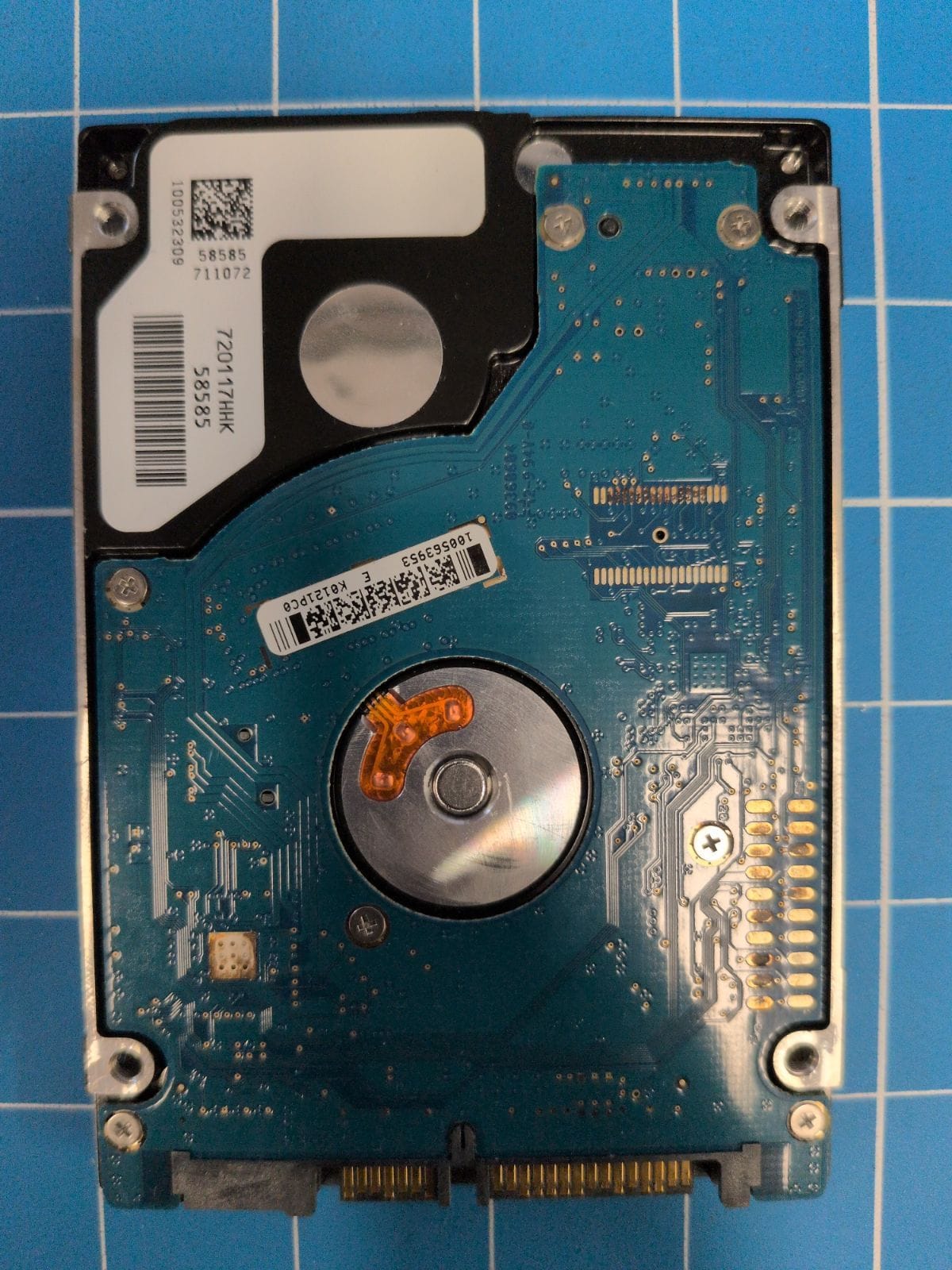 SG600 drive label (back)