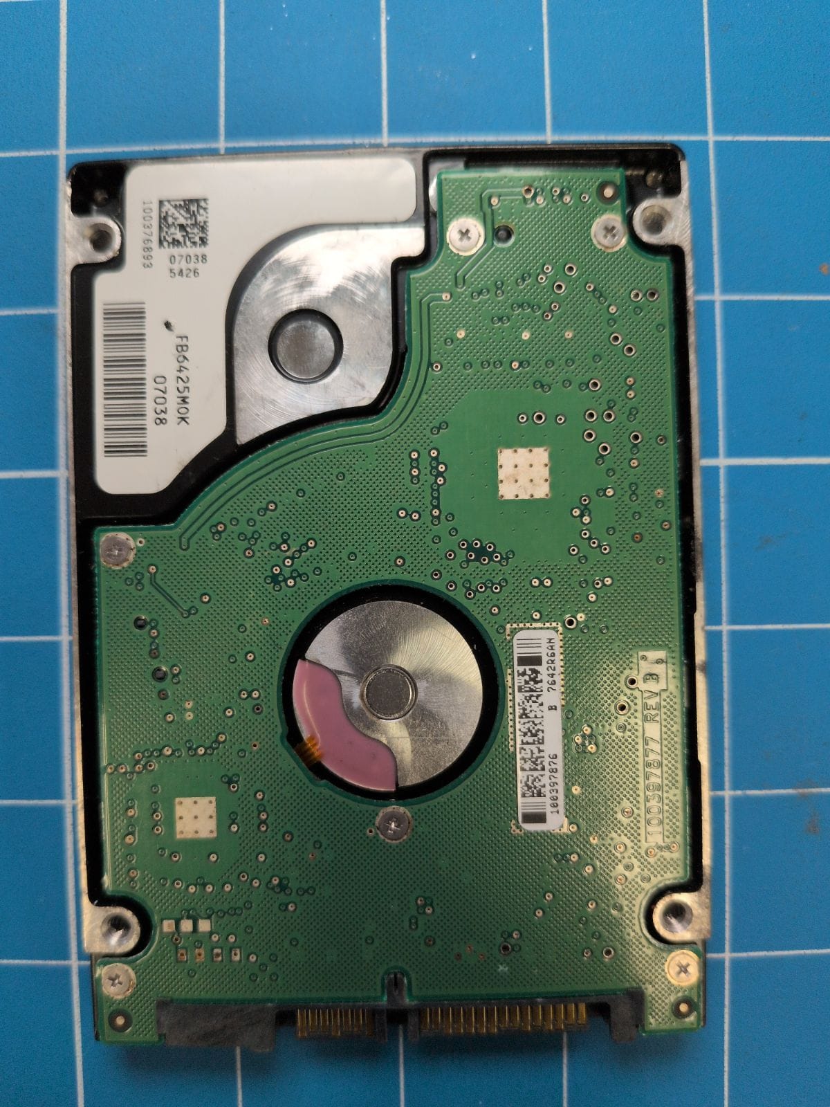 SG620 drive label (back)