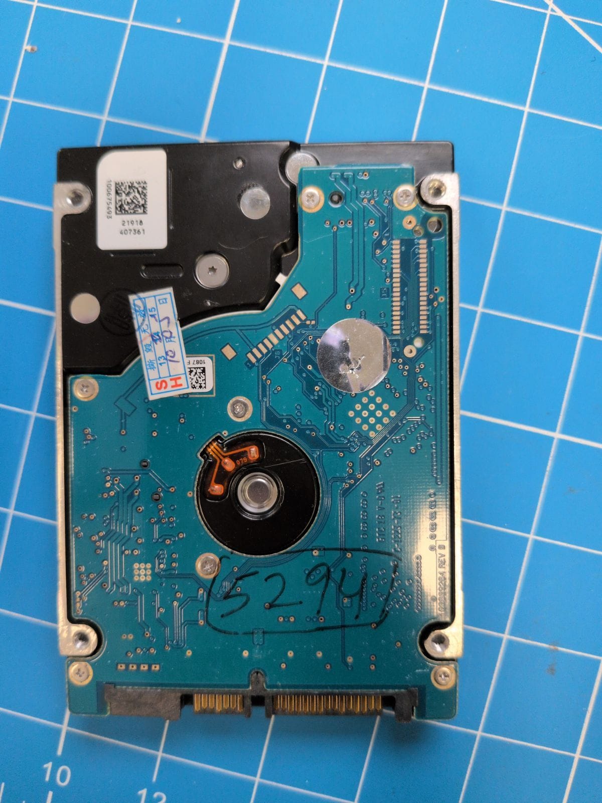 SG63 drive label (back)