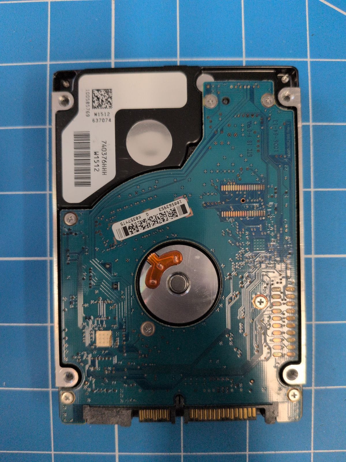 SG642 drive label (back)