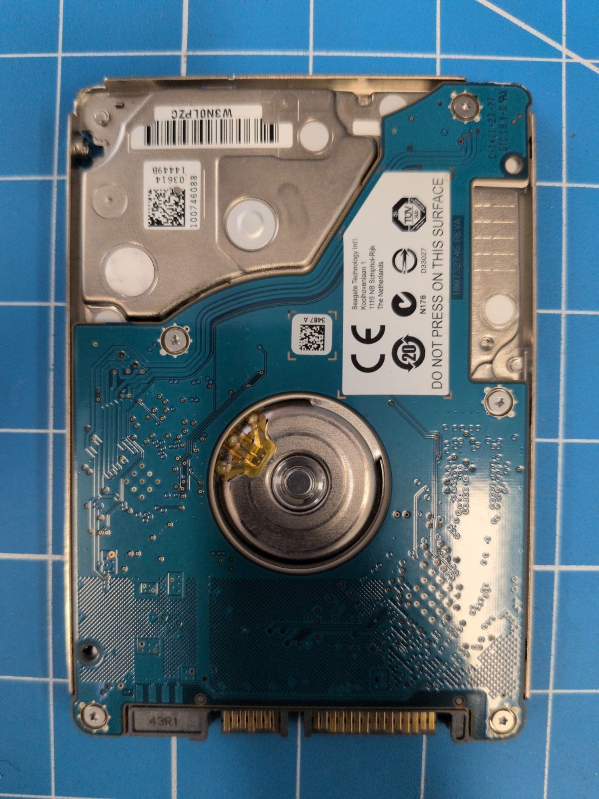 SG651 drive label (back)