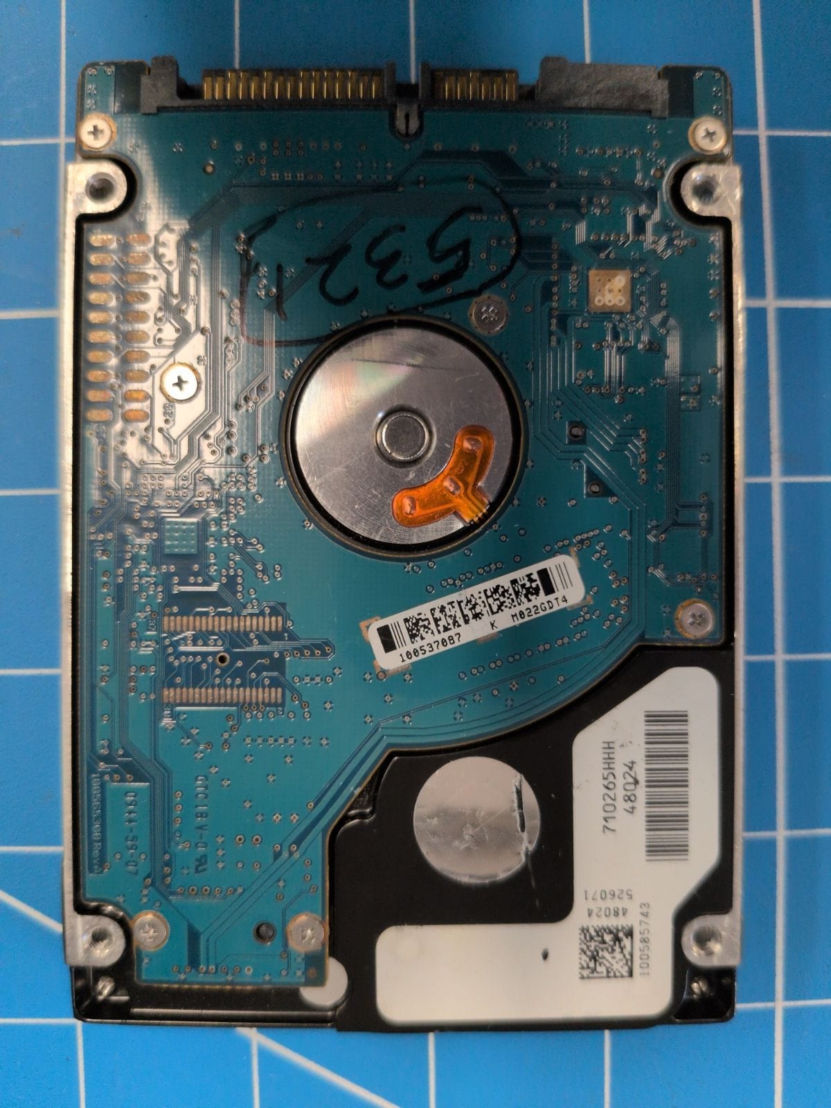 SG90 drive label (back)