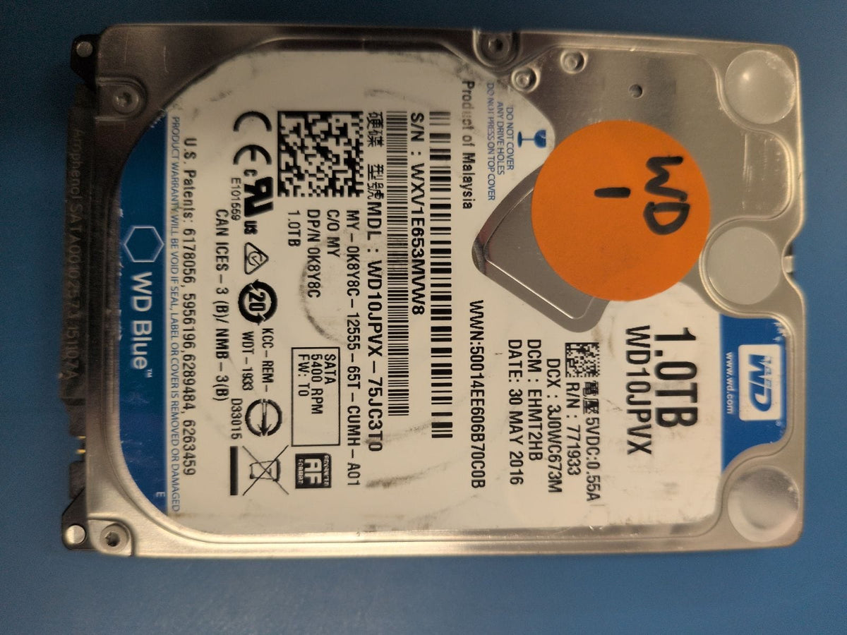 WD1 drive label (front)