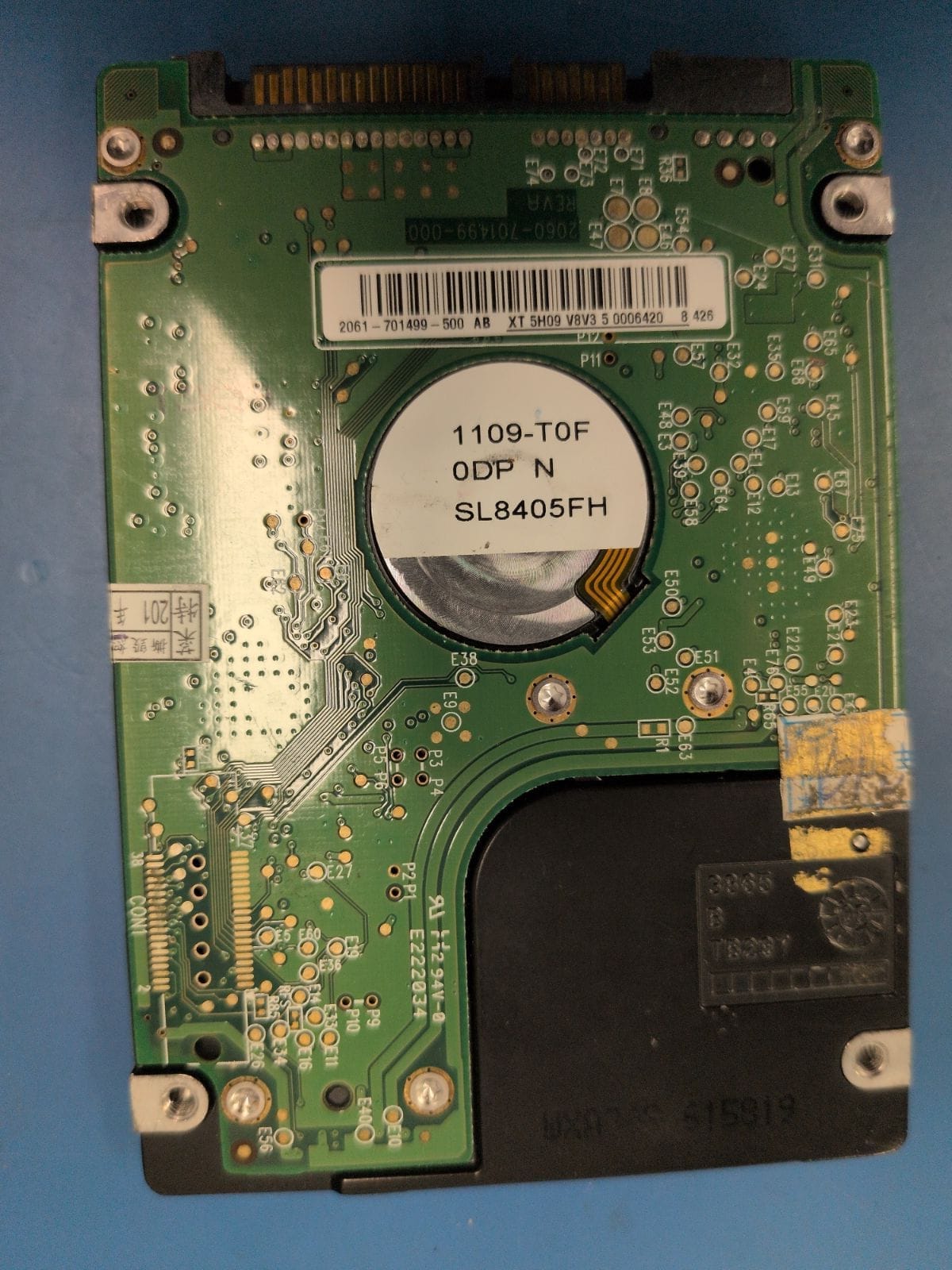 WD110 drive label (back)