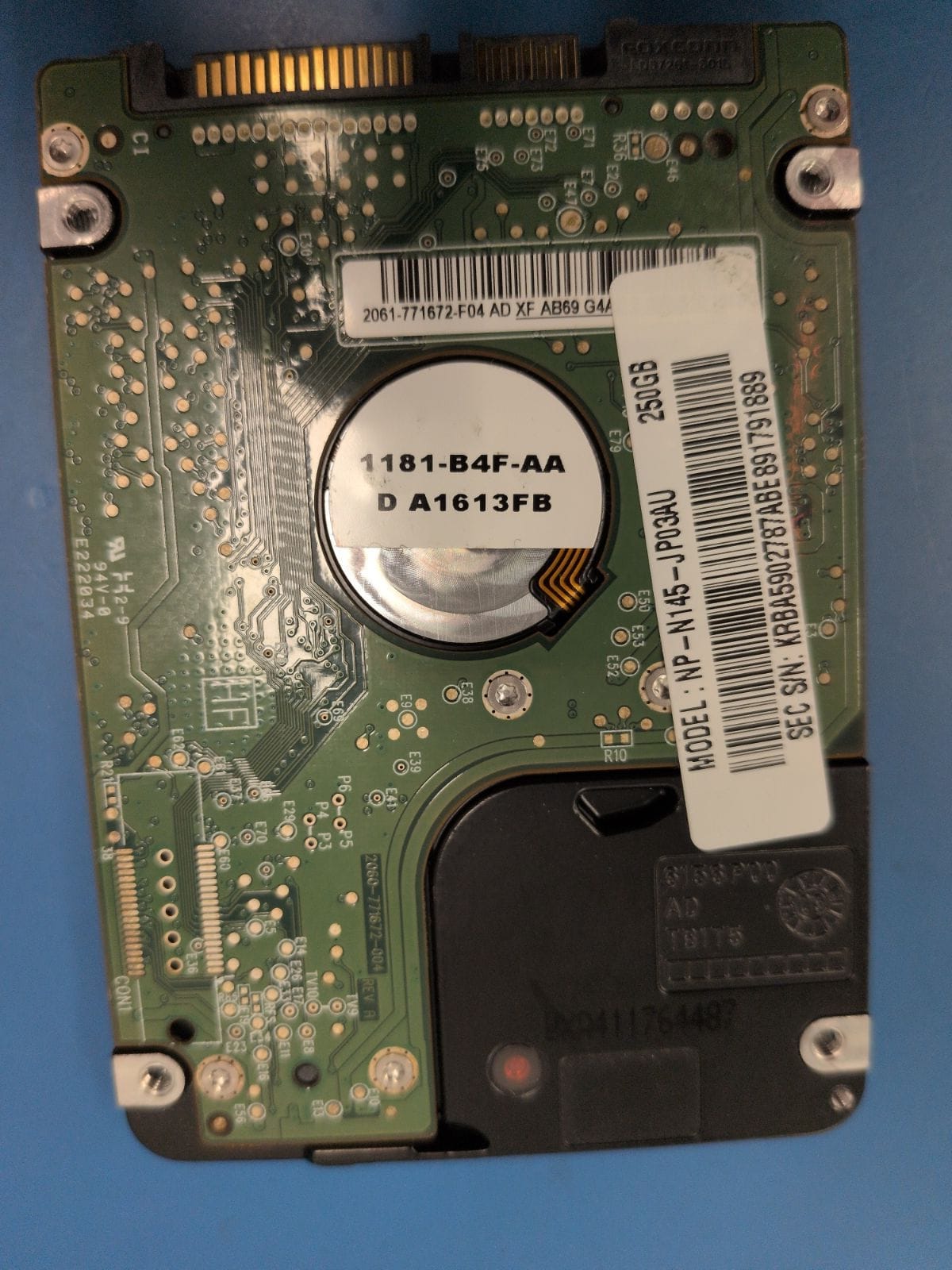 WD120 drive label (back)