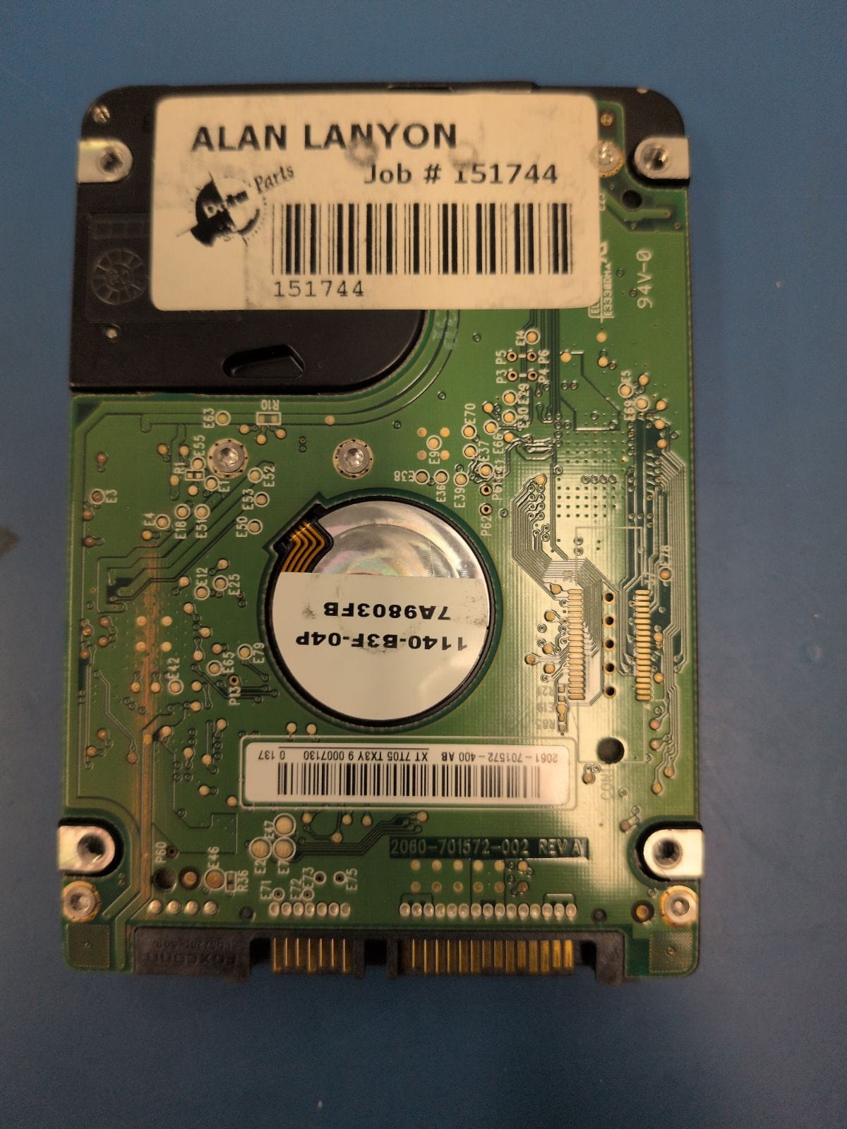 WD141 drive label (back)