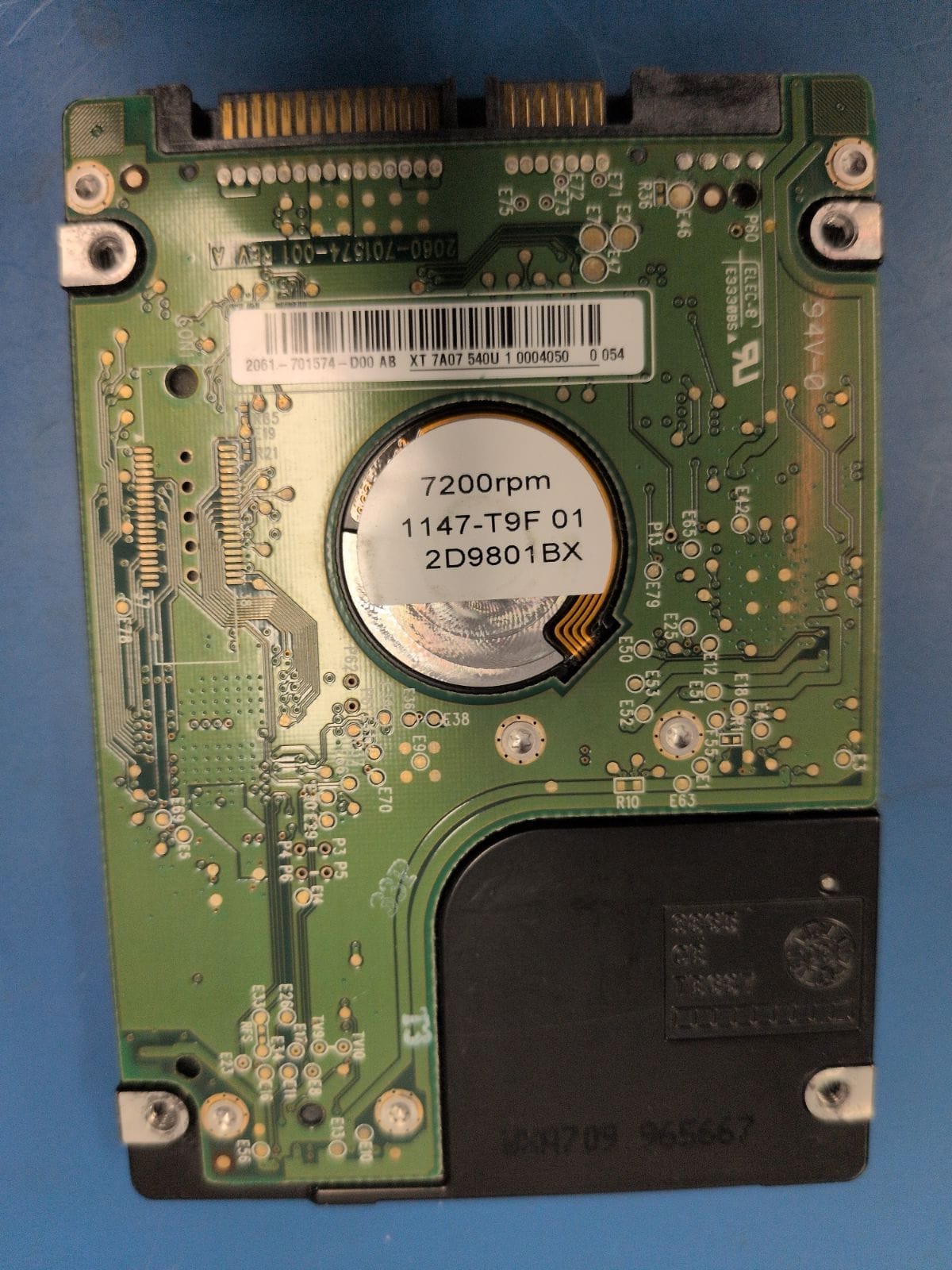 WD158 drive label (back)