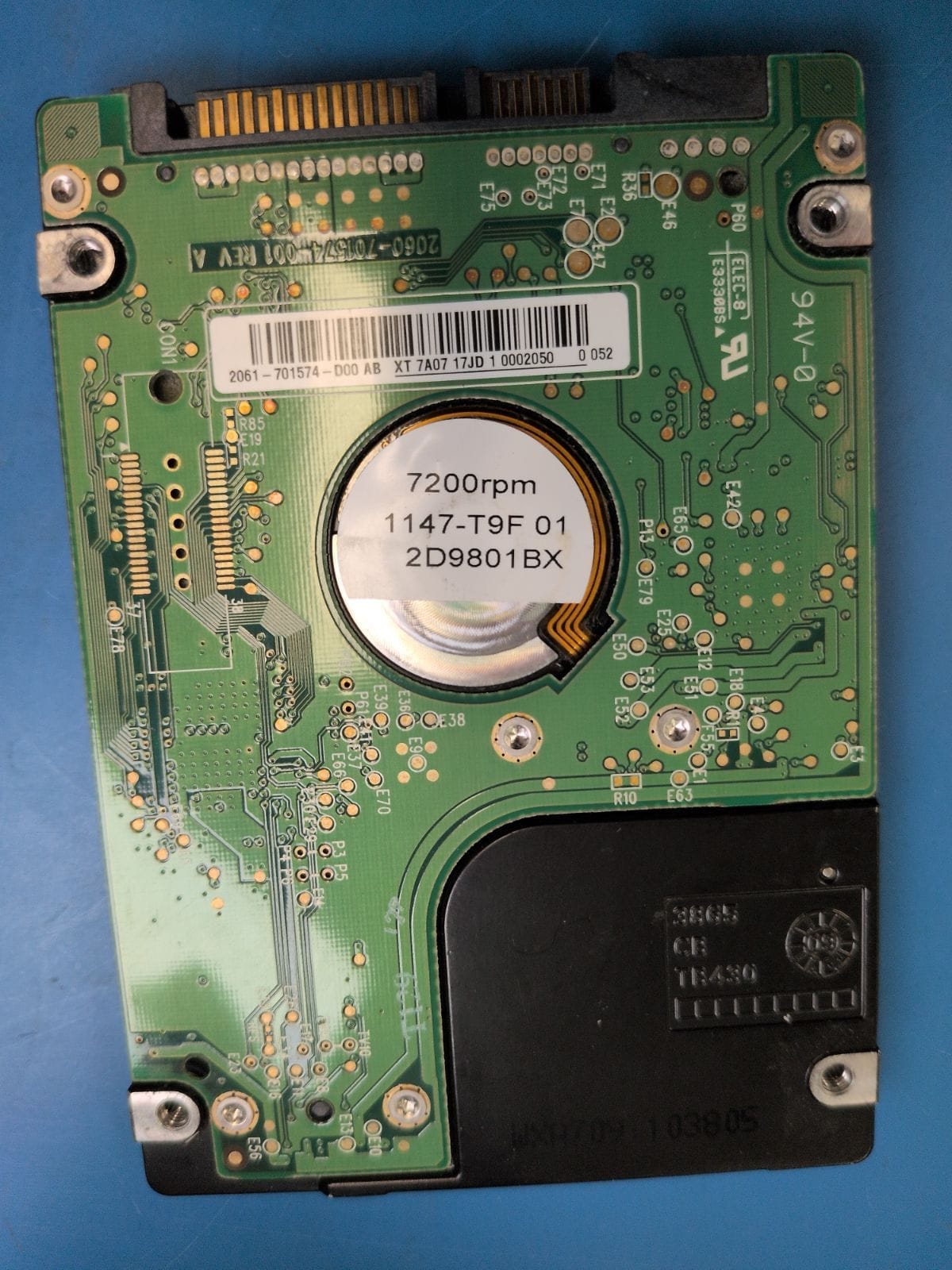 WD165 drive label (back)