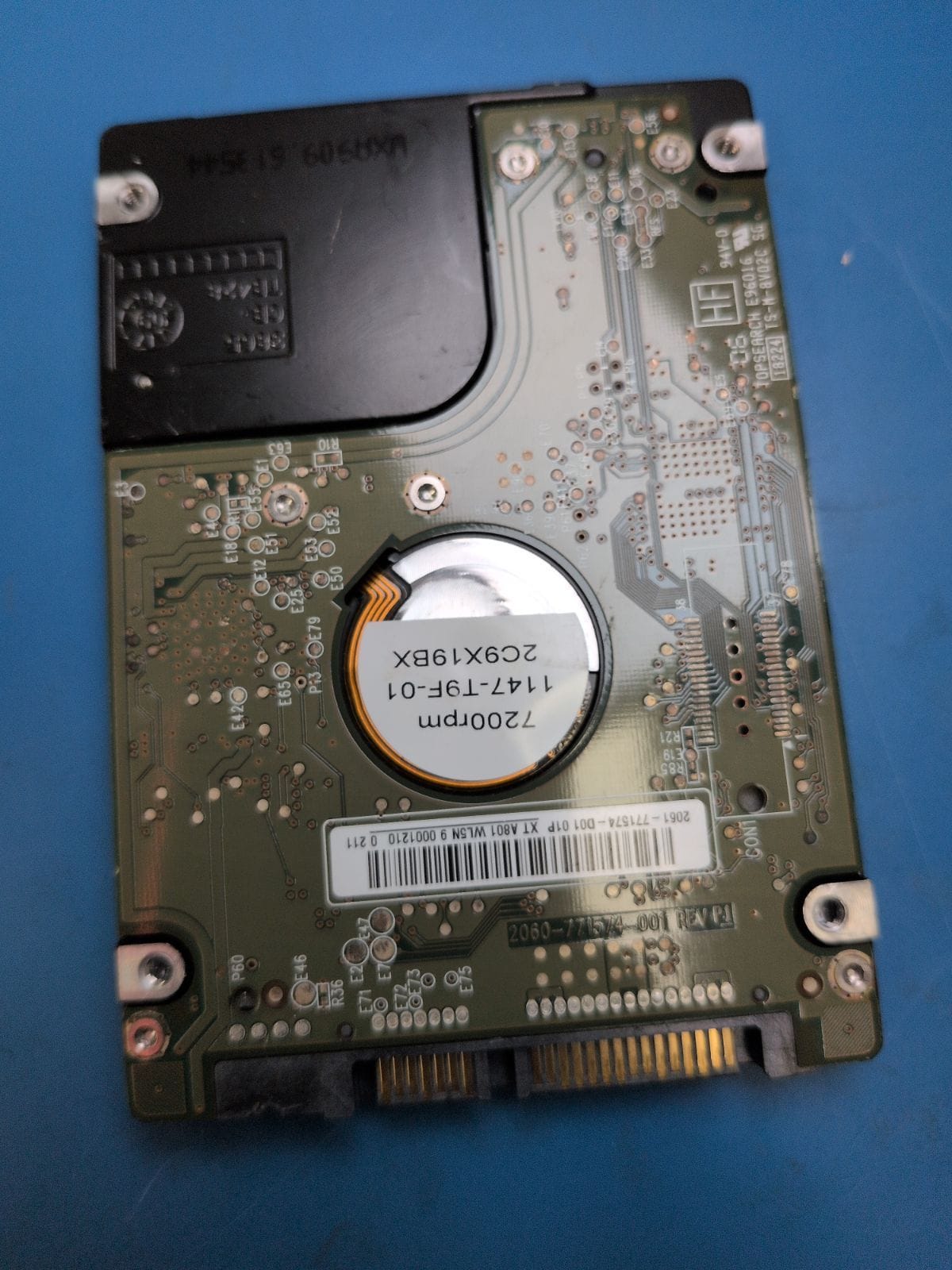 WD167 drive label (back)