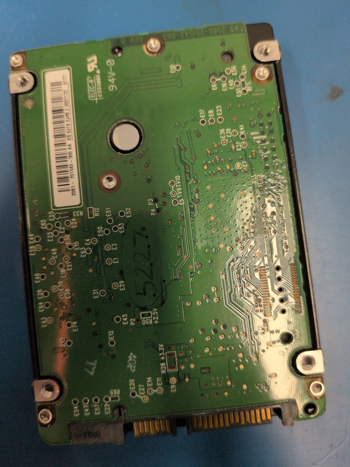 WD227 drive label (back)