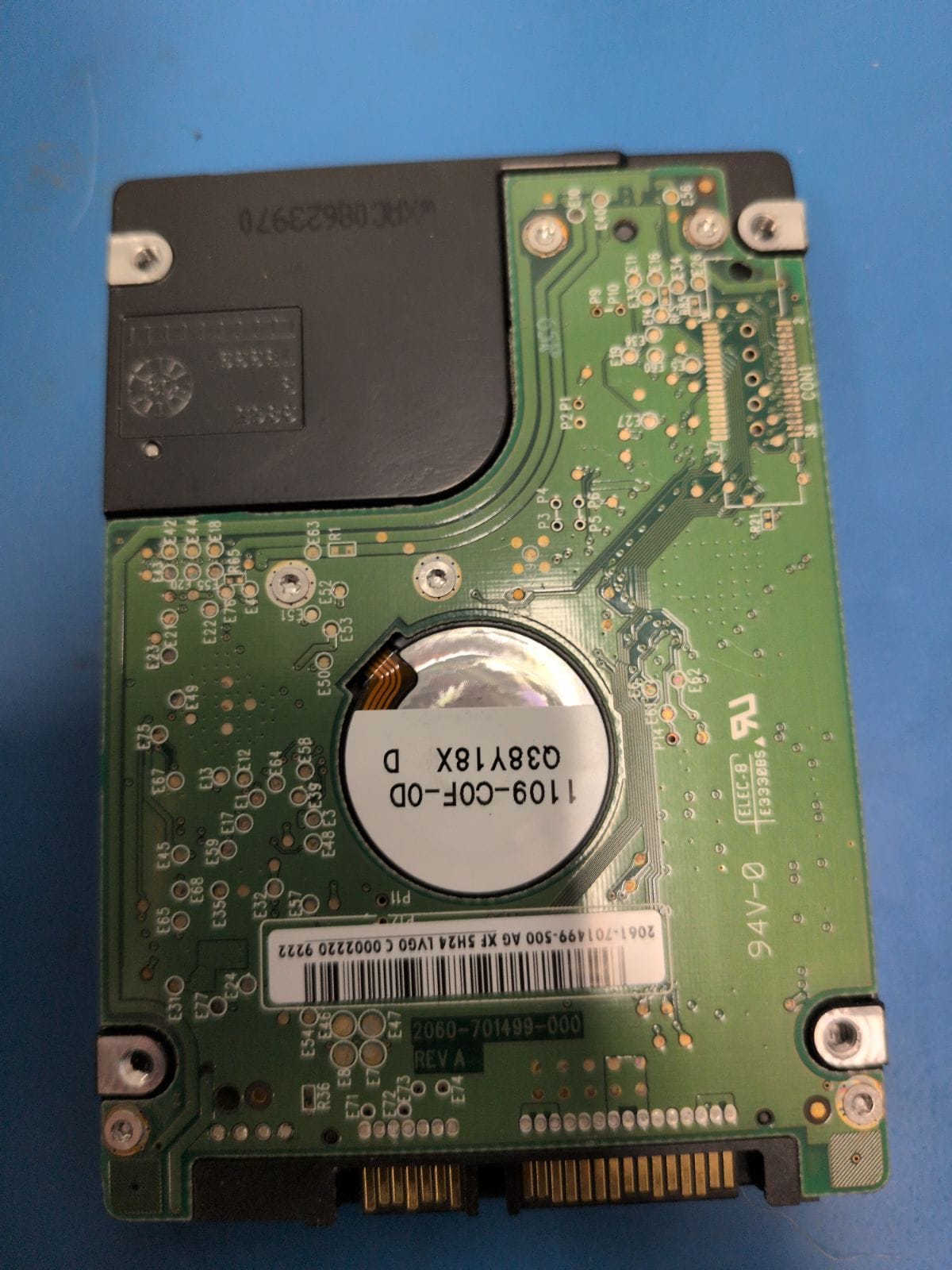 WD393 drive label (back)