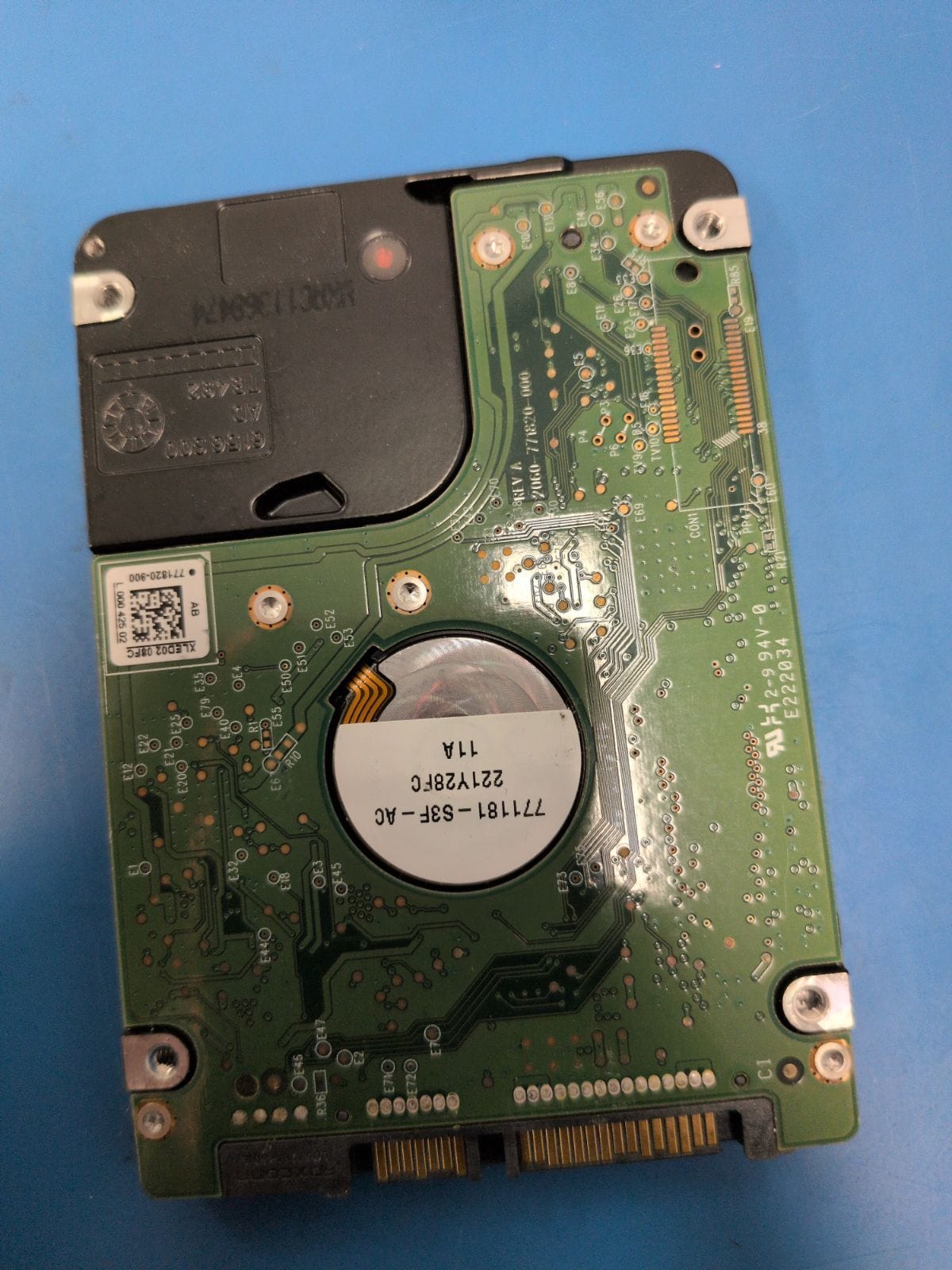 WD398 drive label (back)