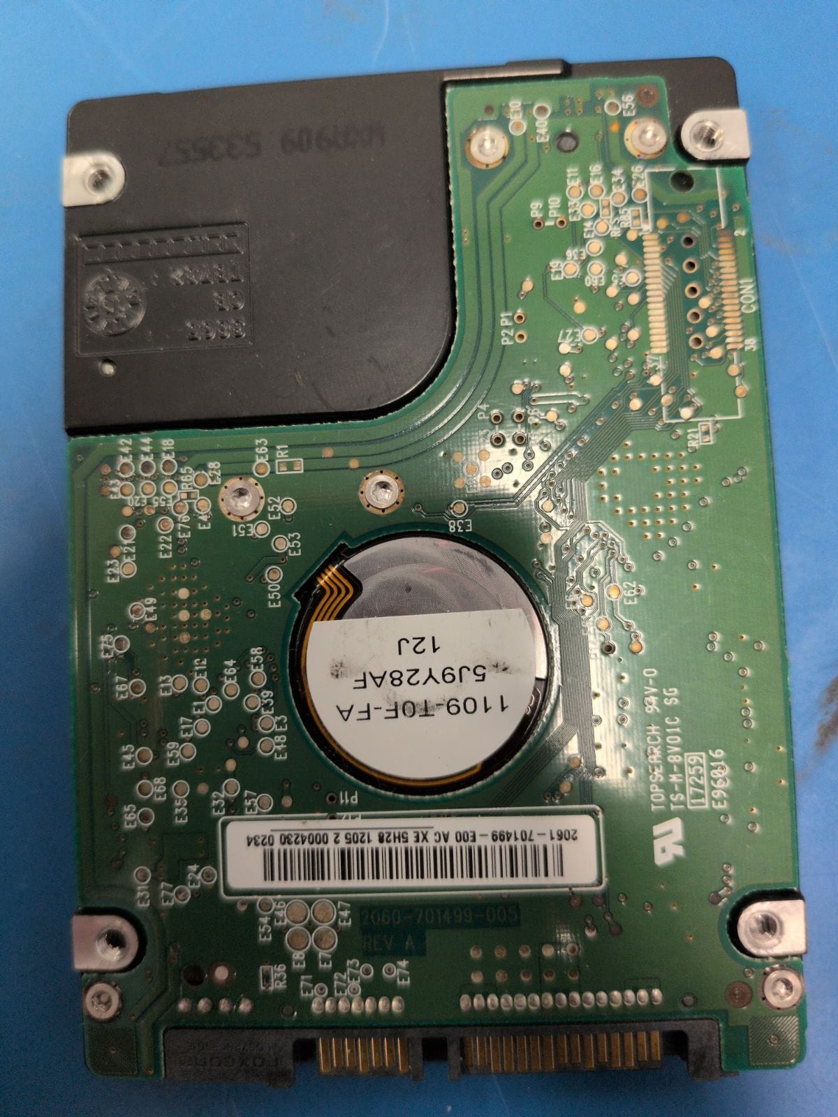 WD406 drive label (back)