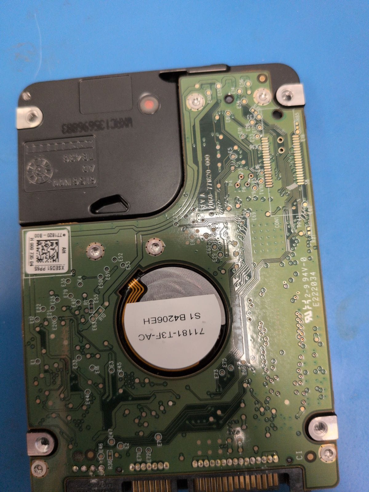 WD418 drive label (back)