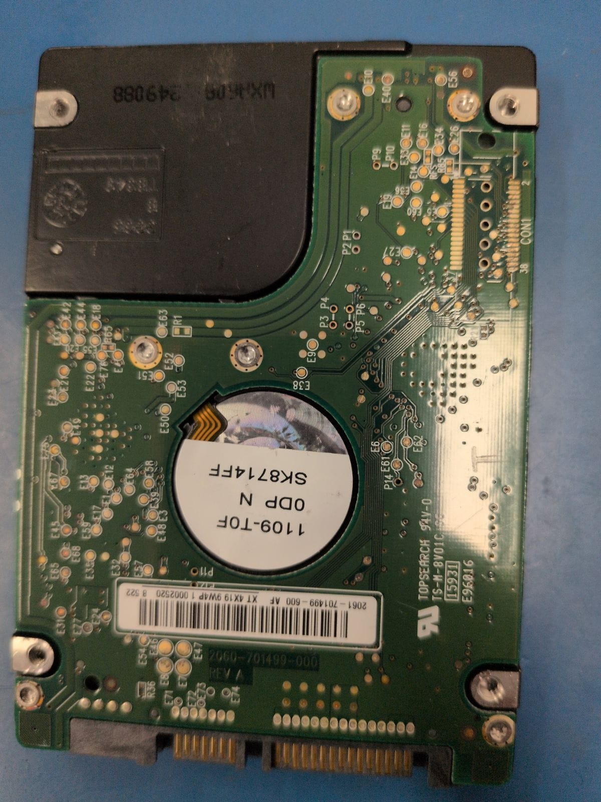 WD521 drive label (back)