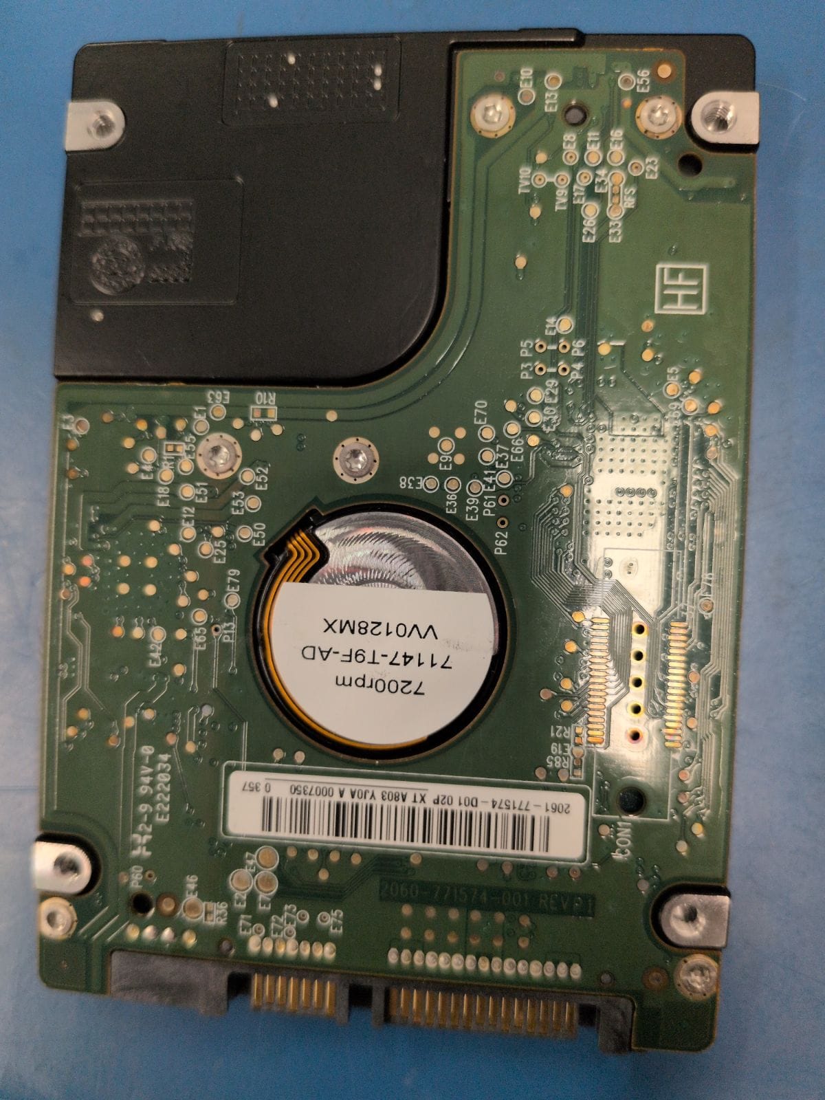 WD527 drive label (back)