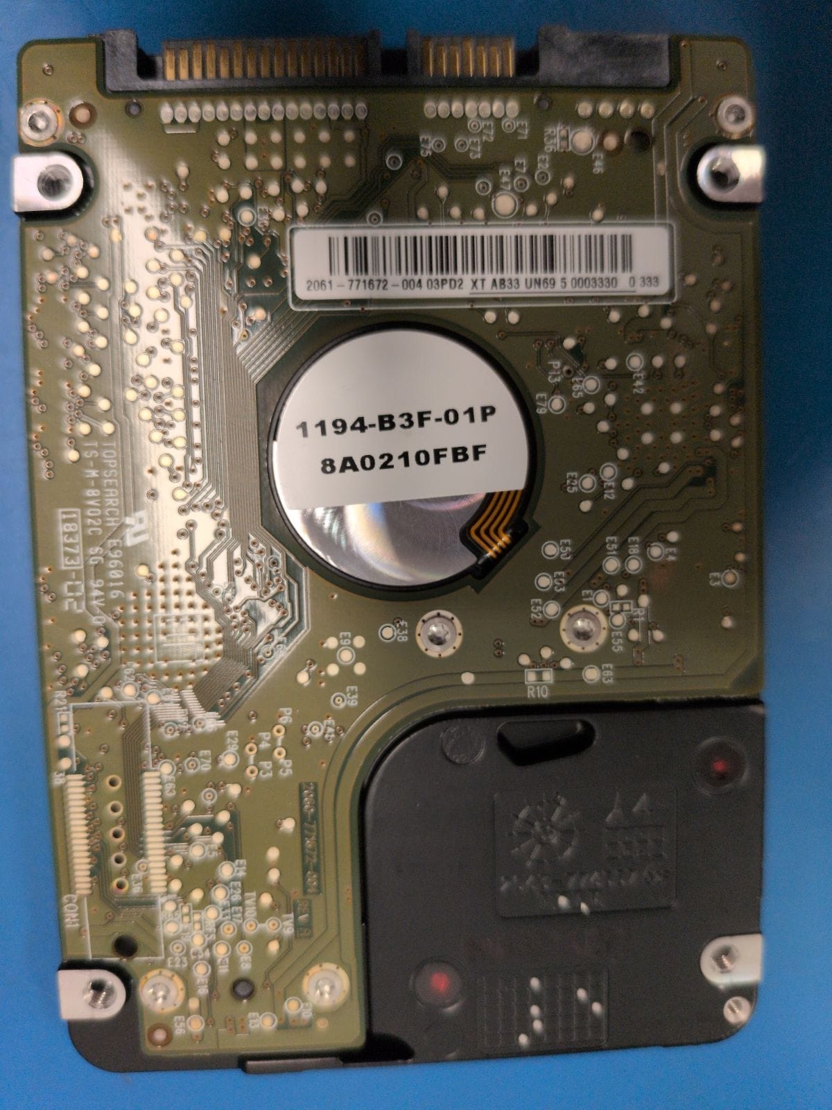 WD73 drive label (back)