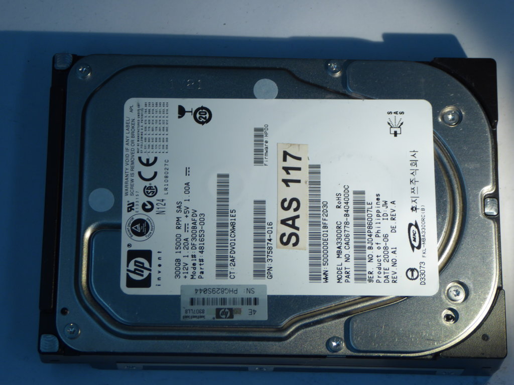 HP DF300BAFDV  CA06778-B40400DC Drives