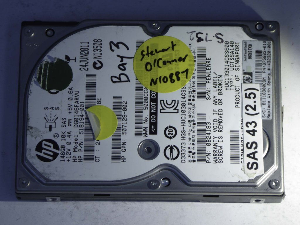 HP DG0146FARVU  0B24183 Drives