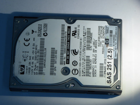 HP DG0146FARVU  518194-001 Drives