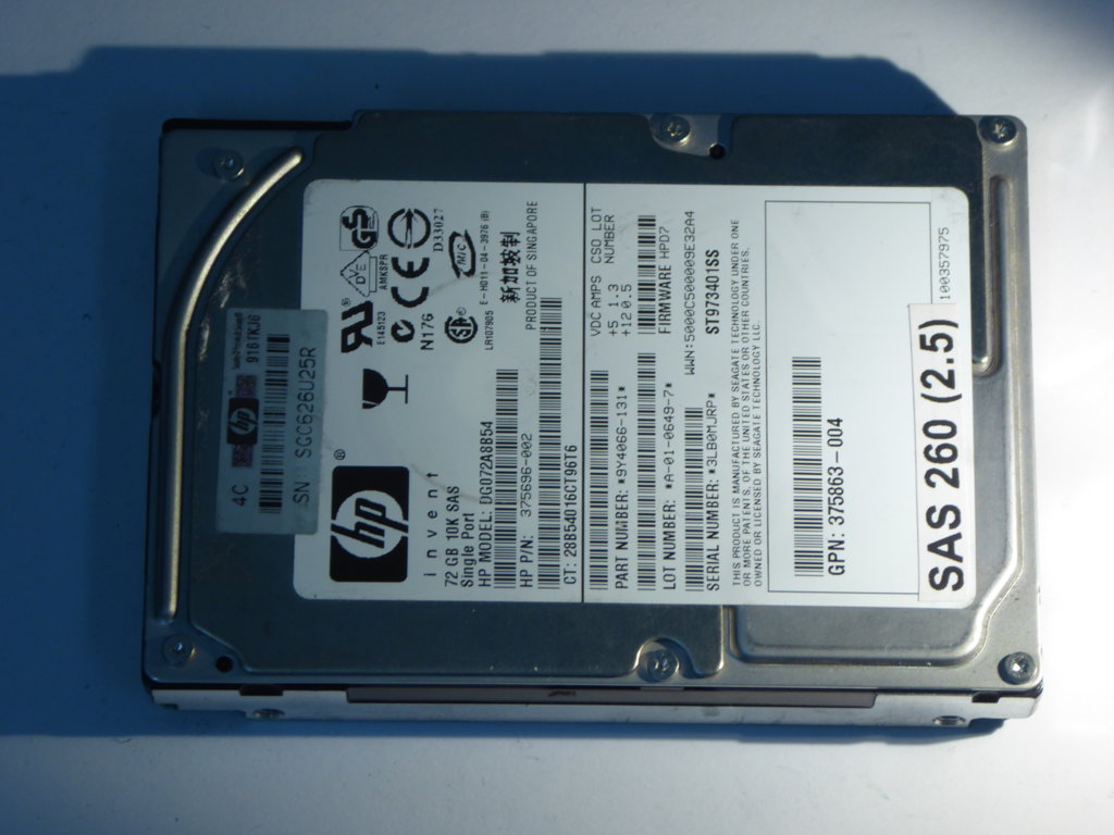 HP DG072A8B54  375696-002 Drives