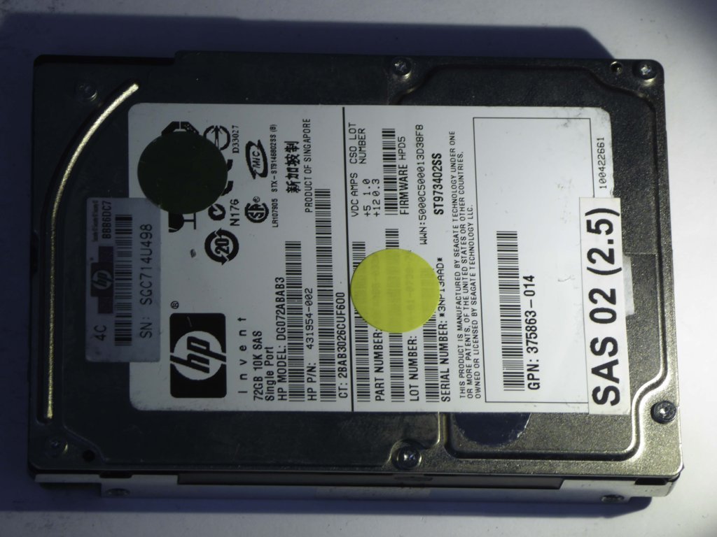 HP DG072ABAB3  9F4066-033 Drives