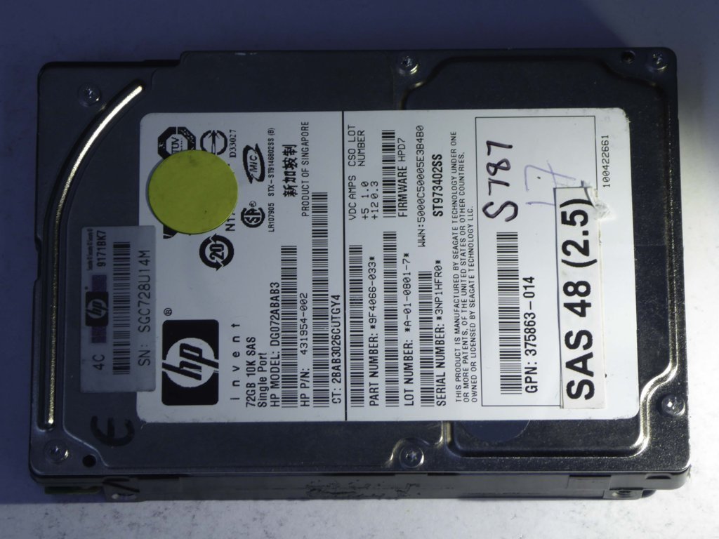 HP DG072ABAB3  9F4066-033 Drives