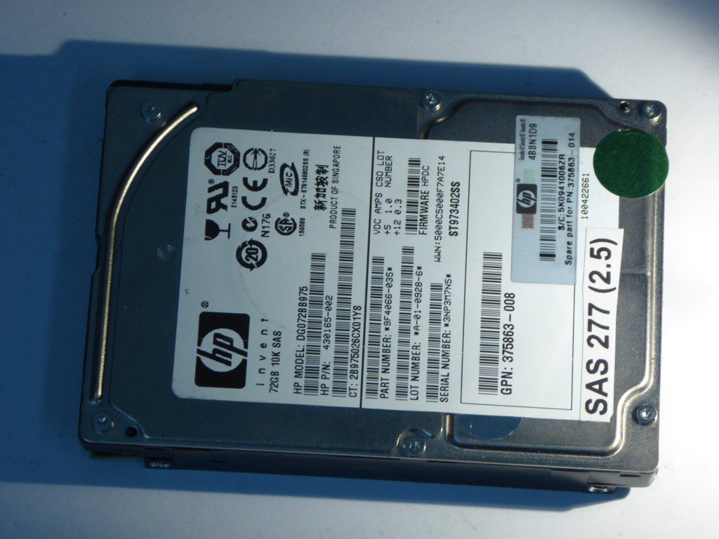 HP DG072BB975  9F4066-035 Drives