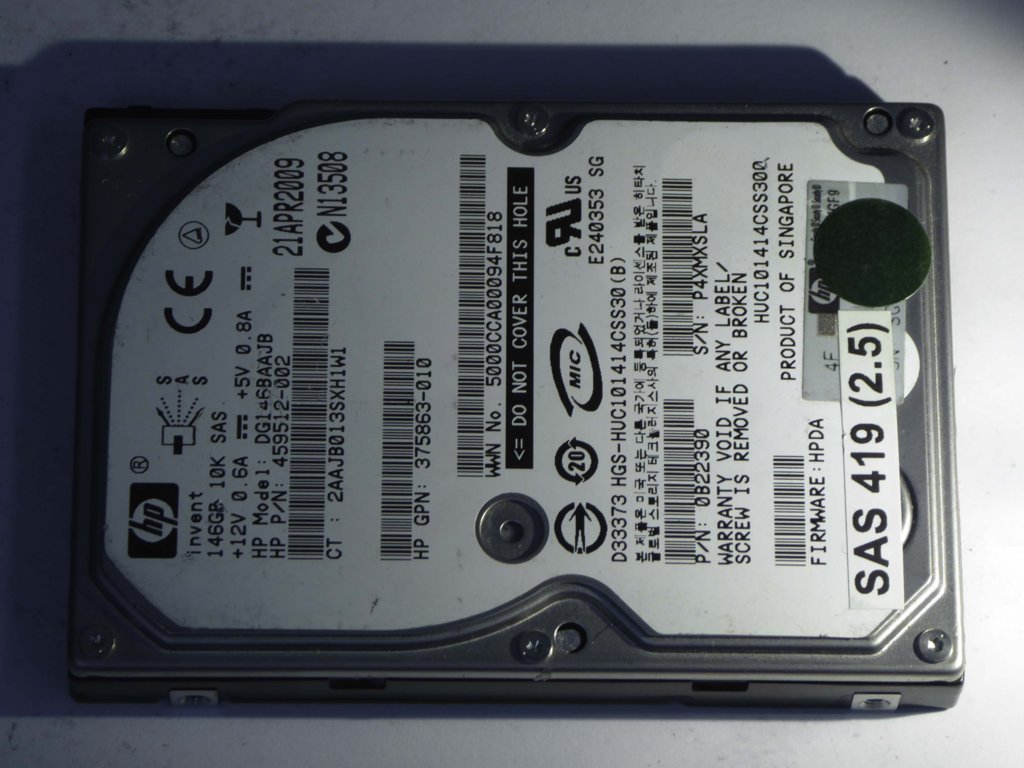 HP DG146BAAJB  0B22390 Drives