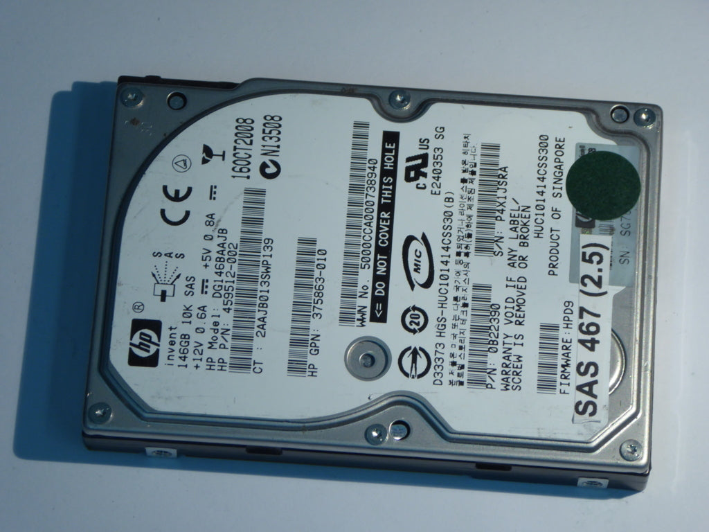 HP DG146BAAJB  0B22390 Drives