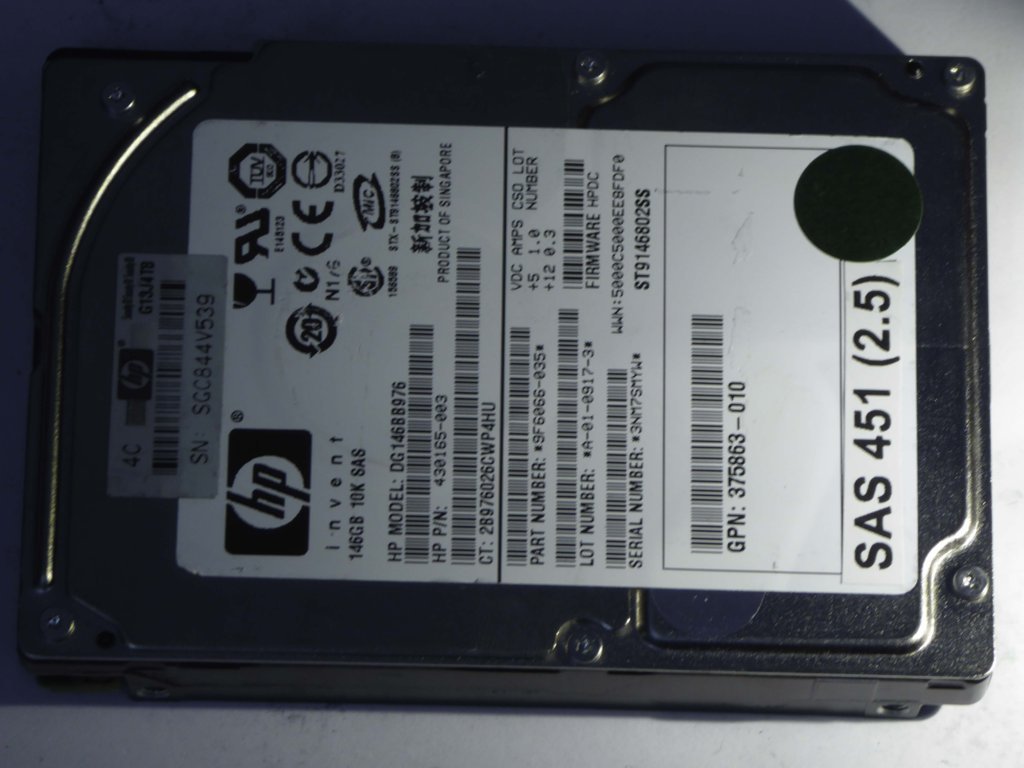 HP DG146BB976  9F6066-035 Drives