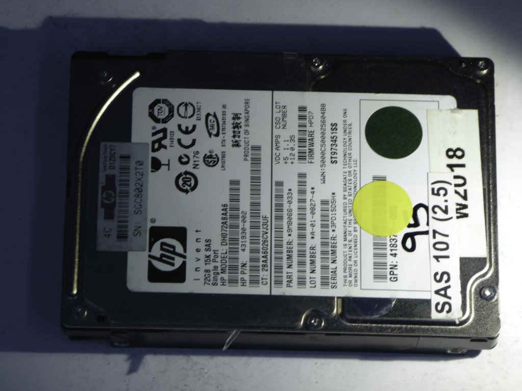 HP DH072ABAA6  9MB066-033 Drives