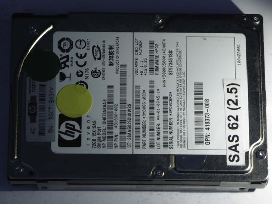 HP DH072ABAA6  9MB066-033 Drives