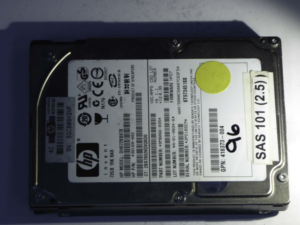 HP DH072BB978  9MB066-035 Drives