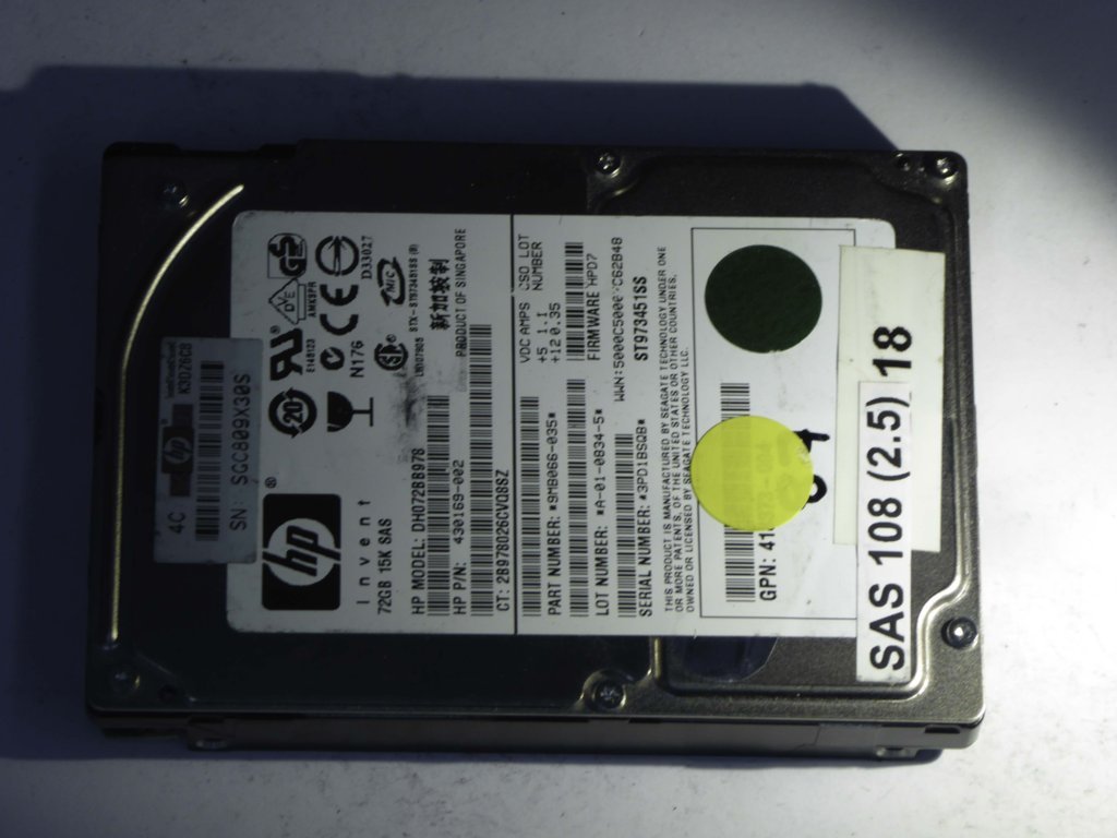 HP DH072BB978  9MB066-035 Drives