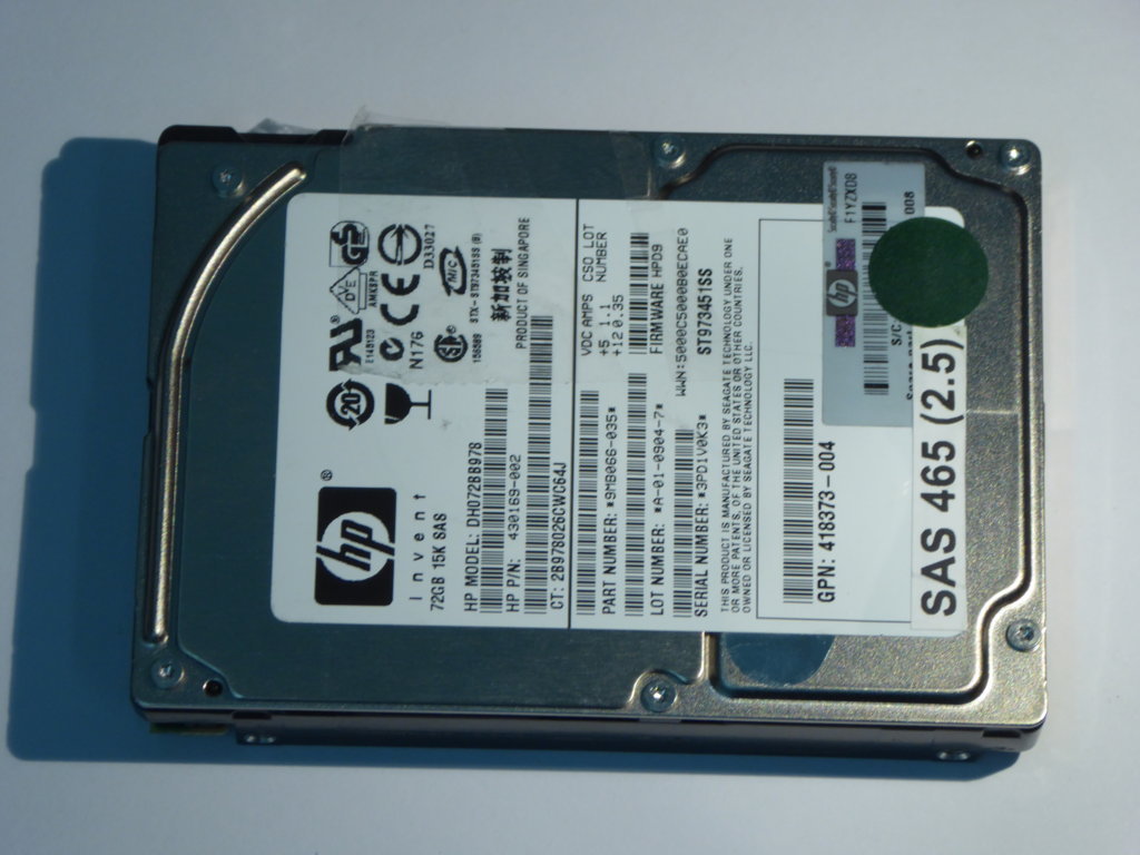 HP DH072BB978  9MB066-035 Drives