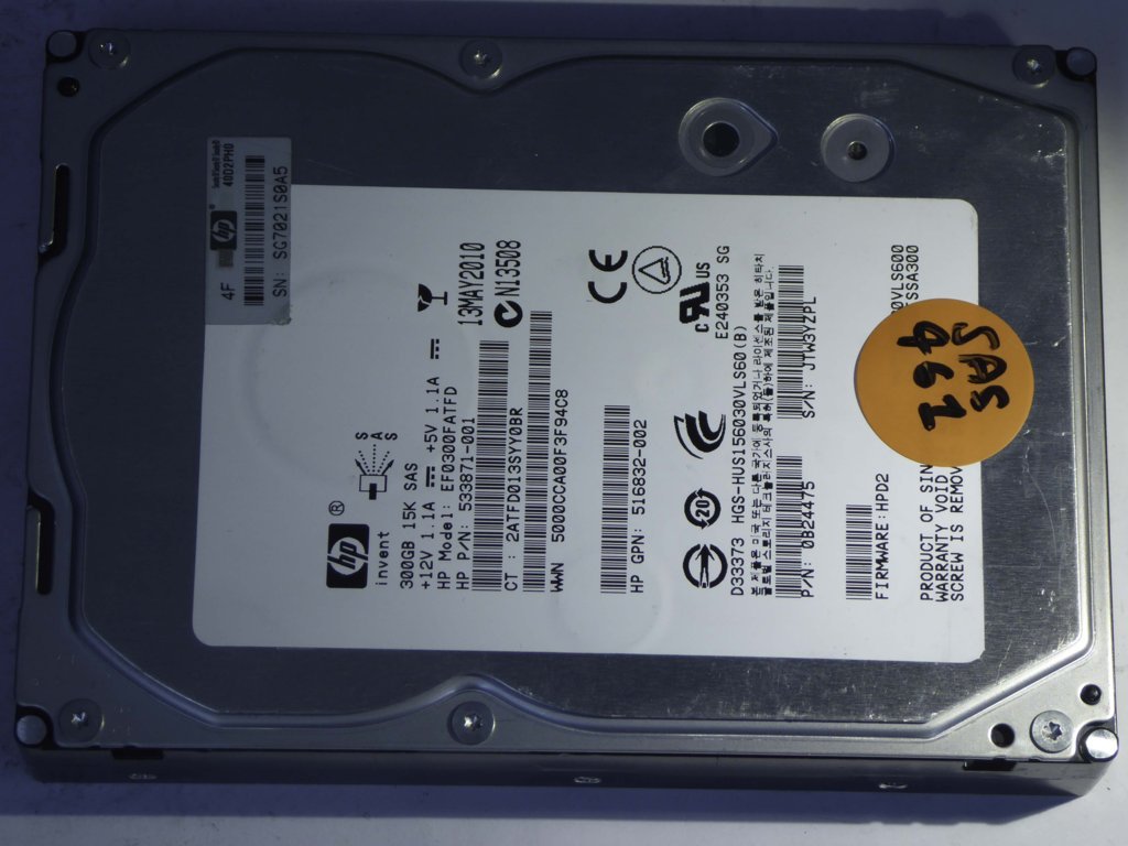 HP EF0300FATFD  0B24475 Drives