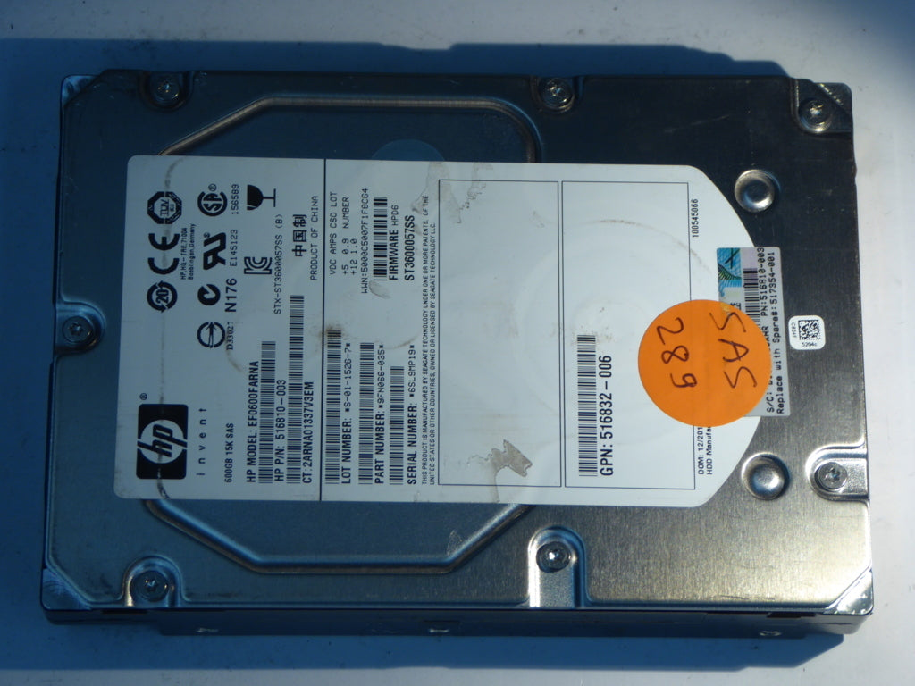 HP EF0600FARNA  9FN066-035 Drives