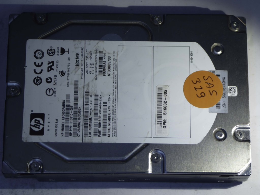 HP EF0600FARNA  9FN066-035 Drives