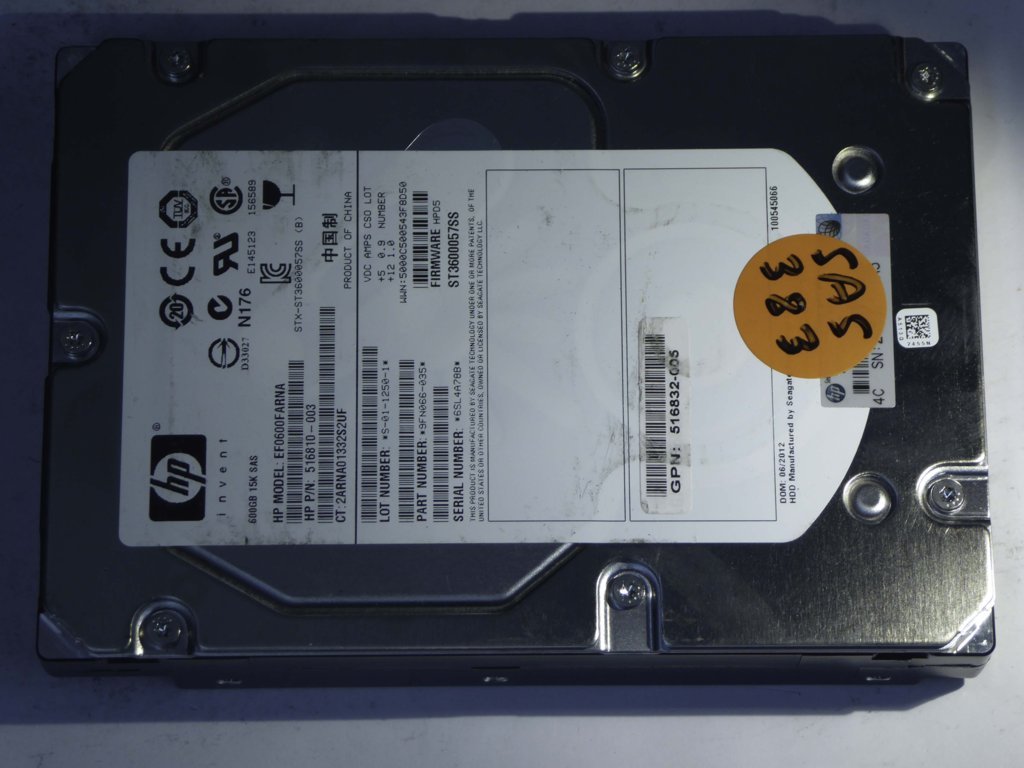 HP EF0600FARNA  9FN066-035 Drives