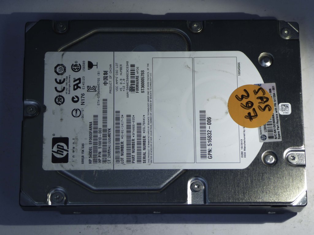 HP EF0600FARNA  9FN066-035 Drives