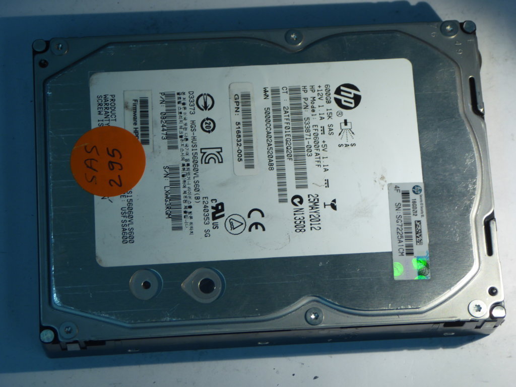 HP EF0600FATFF  0B24473 Drives