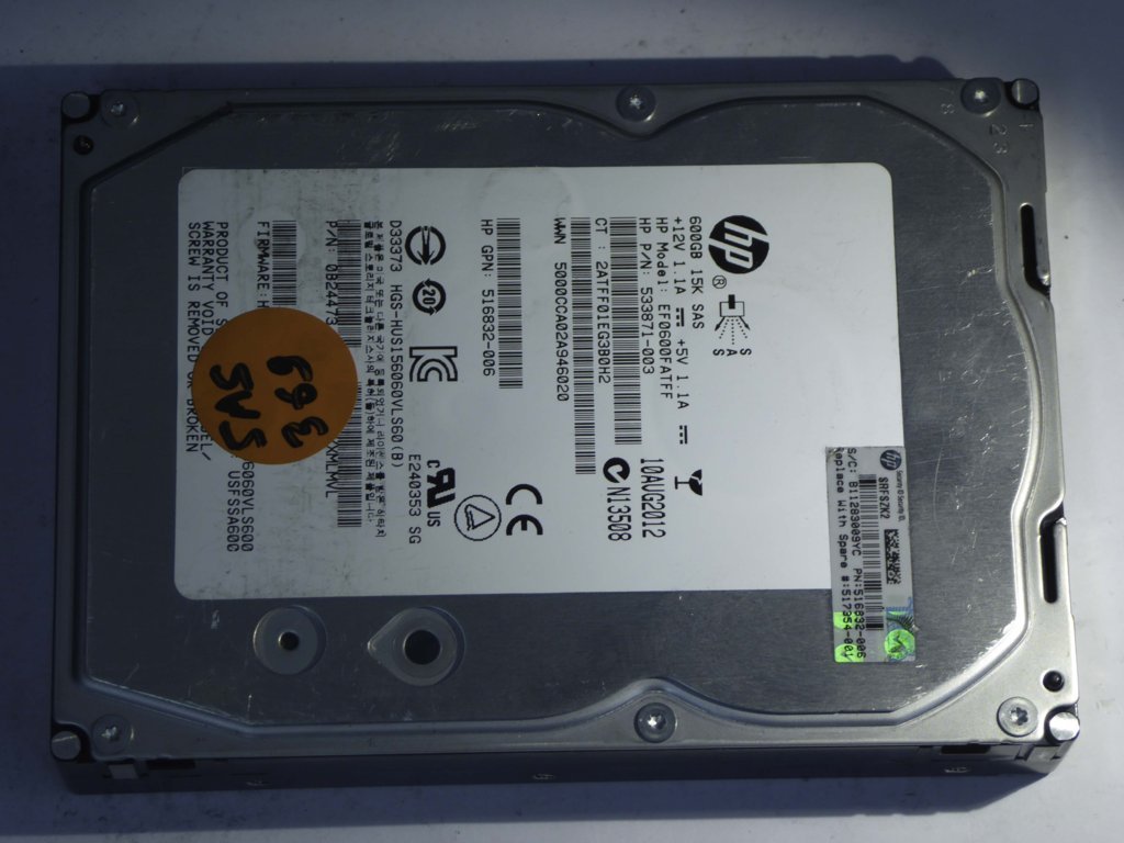 HP EF0600FATFF  0B24473 Drives